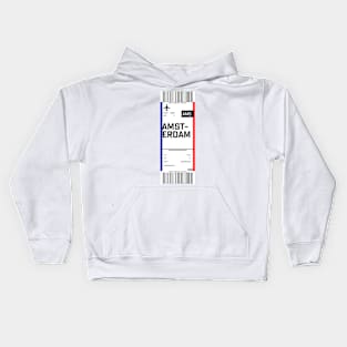 Amsterdam boarding pass Kids Hoodie